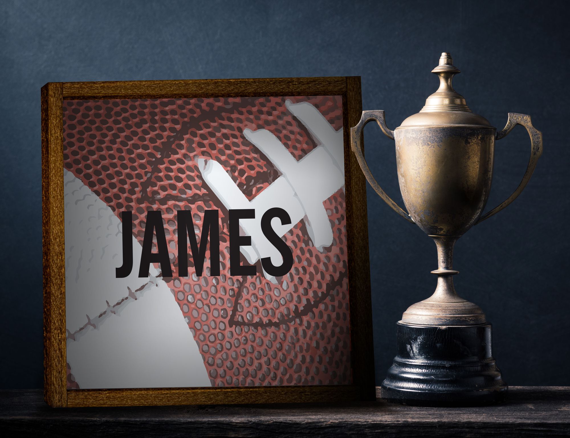 Football Sign with Customizable Name