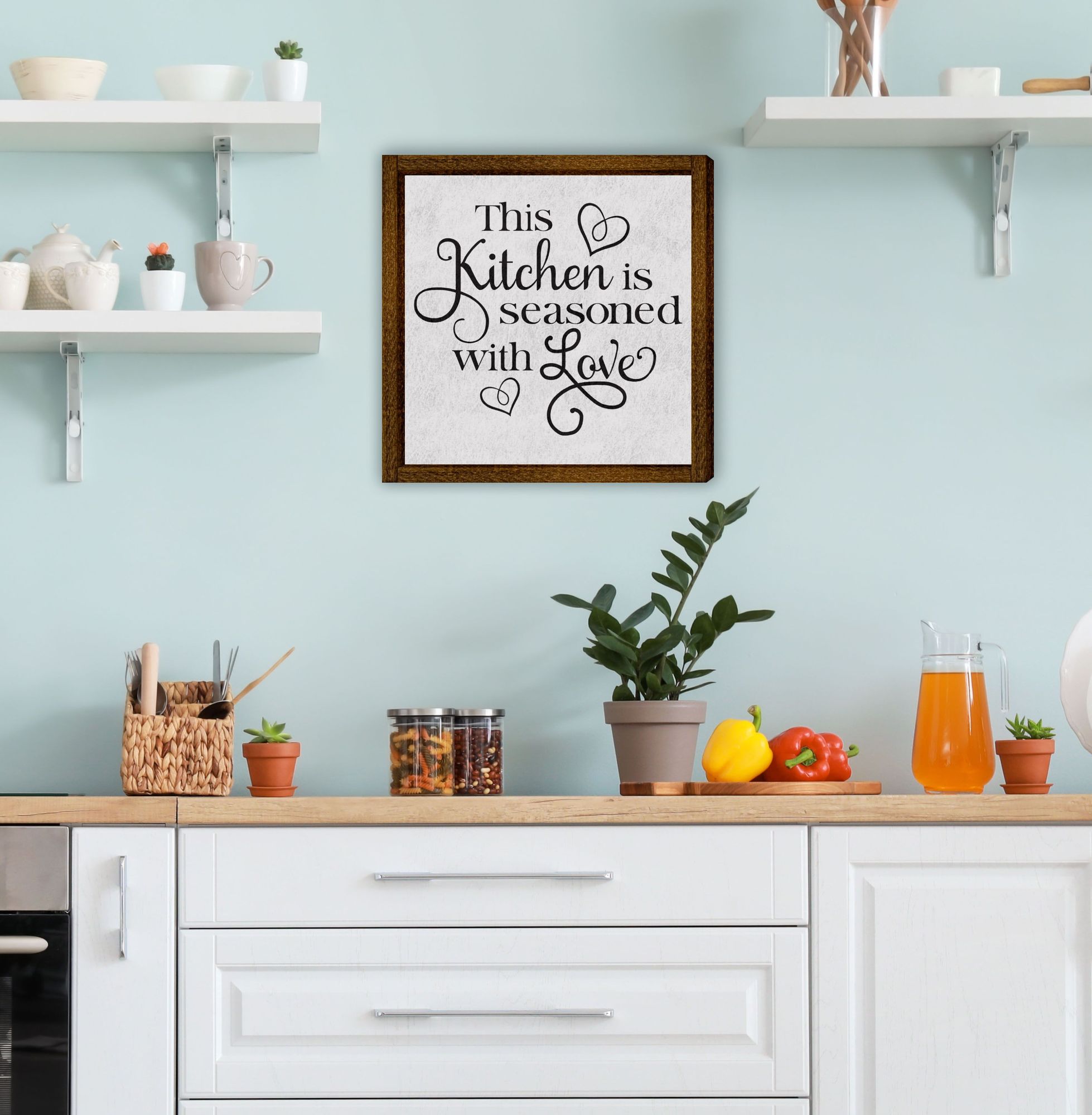 Kitchen Seasoned with Love Sign