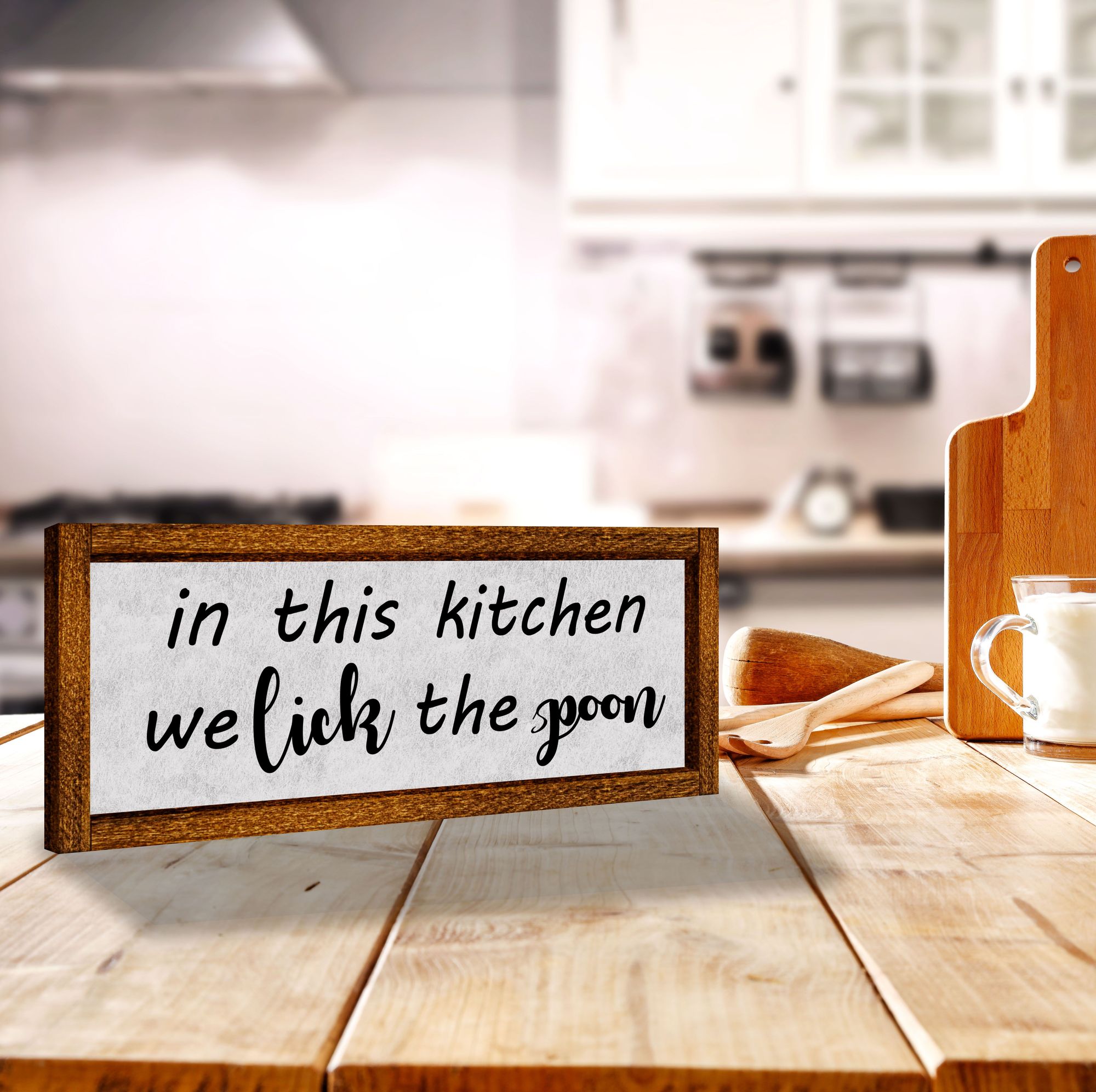 We Lick the Spoon (version #2 without clipart) Sign