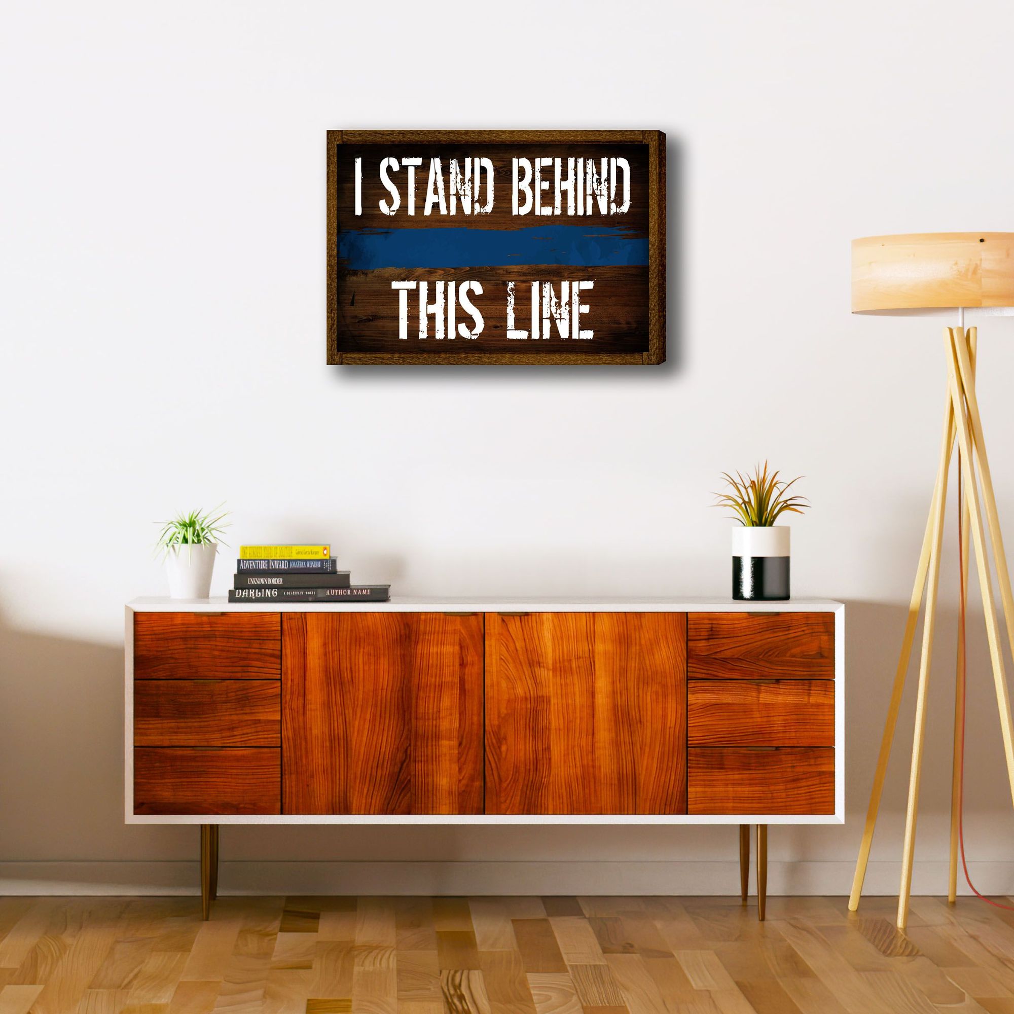 Stand Behind This Line Sign