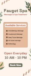 Beige Illustration Massage and Spa Treatment Retractable Banner