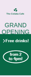 Green Cafe Modern Parties and Celebrations Retractable Exhibition Banner