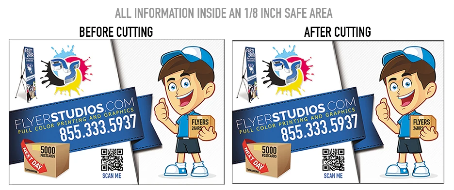 Good bleed example — correct file setup for print by FlyerStudios.com