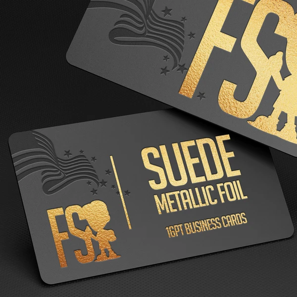 Suede Velvet Raised Foil Business Cards Suede Raised Foil Business Cards