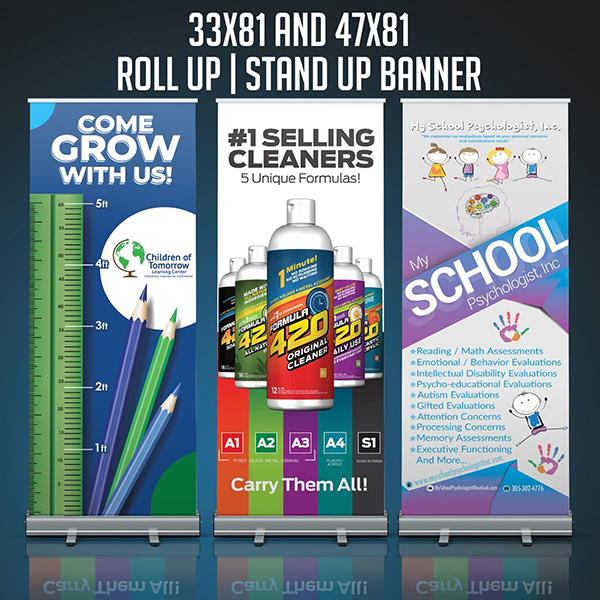 roll up banner stand