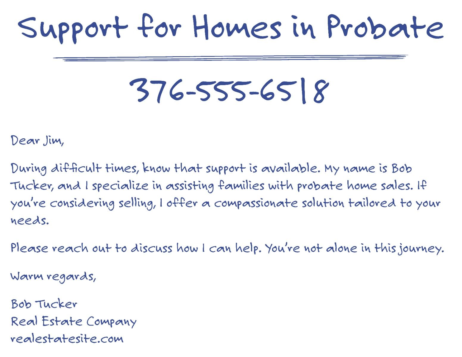 Probate Postcard