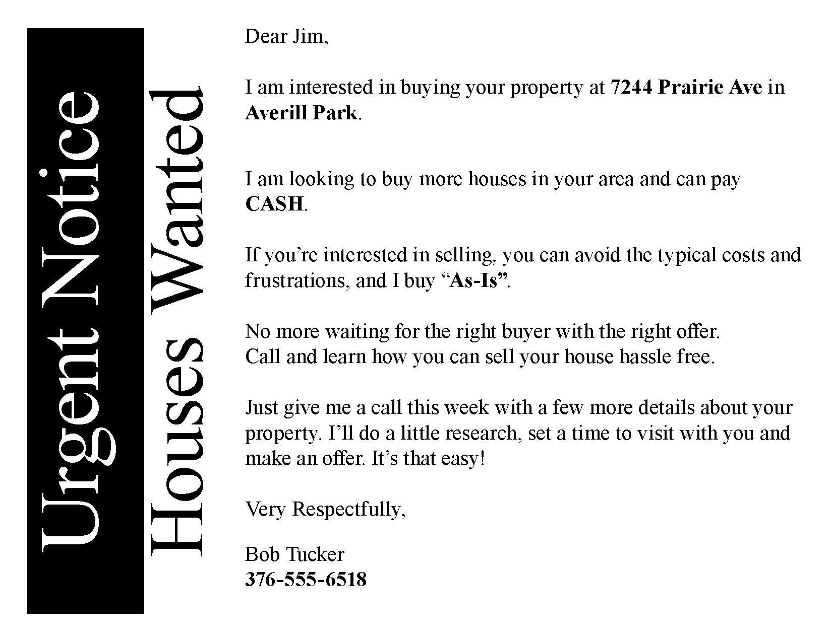 Urgent Notice Postcard