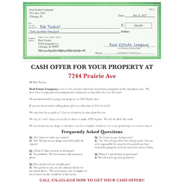 Cash Offer Letter - Color