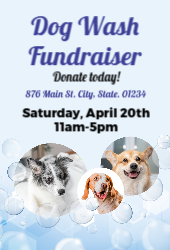 Bubble Dog Wash Flyer 4x6