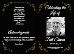 Obituary Black w/ Gold 8.5x11