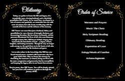 Obituary Black w/ Gold 11x17