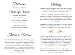 Obituary White w/ Gold Border 8.5x11 Folded