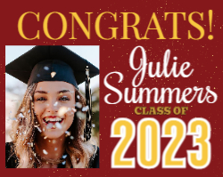 Graduation Red and Gold 18x24