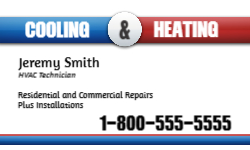 Business Card Template - HVAC AC  - 016