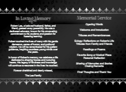 Obituary Silver Spades Pattern Black 8.5x11