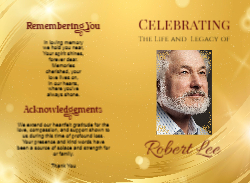 Obituary Golden Glow Luxury 8.5x11