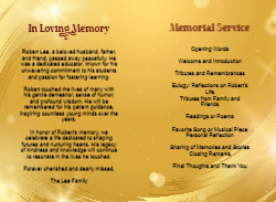 Obituary Golden Glow Luxury 8.5x11