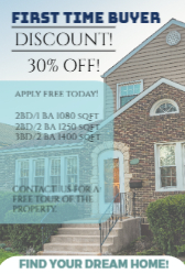 new buyer discount yard sign