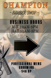 signicade barber haircut arrow