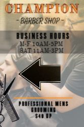 signicade barber haircut arrow