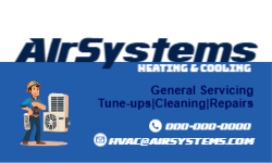 Business Card Template - HVAC AC - 026