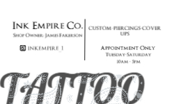 Business Card Template-Tattoo-Black