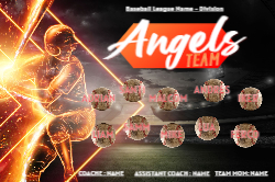 Baseball Team Banner 5_4x6 banner