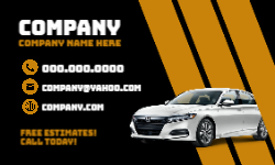 Business Card Template - Yellow Black Automotive - 007