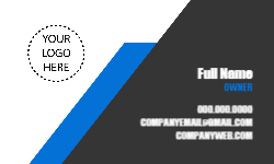 Business Card Template - Blue Black White - 008