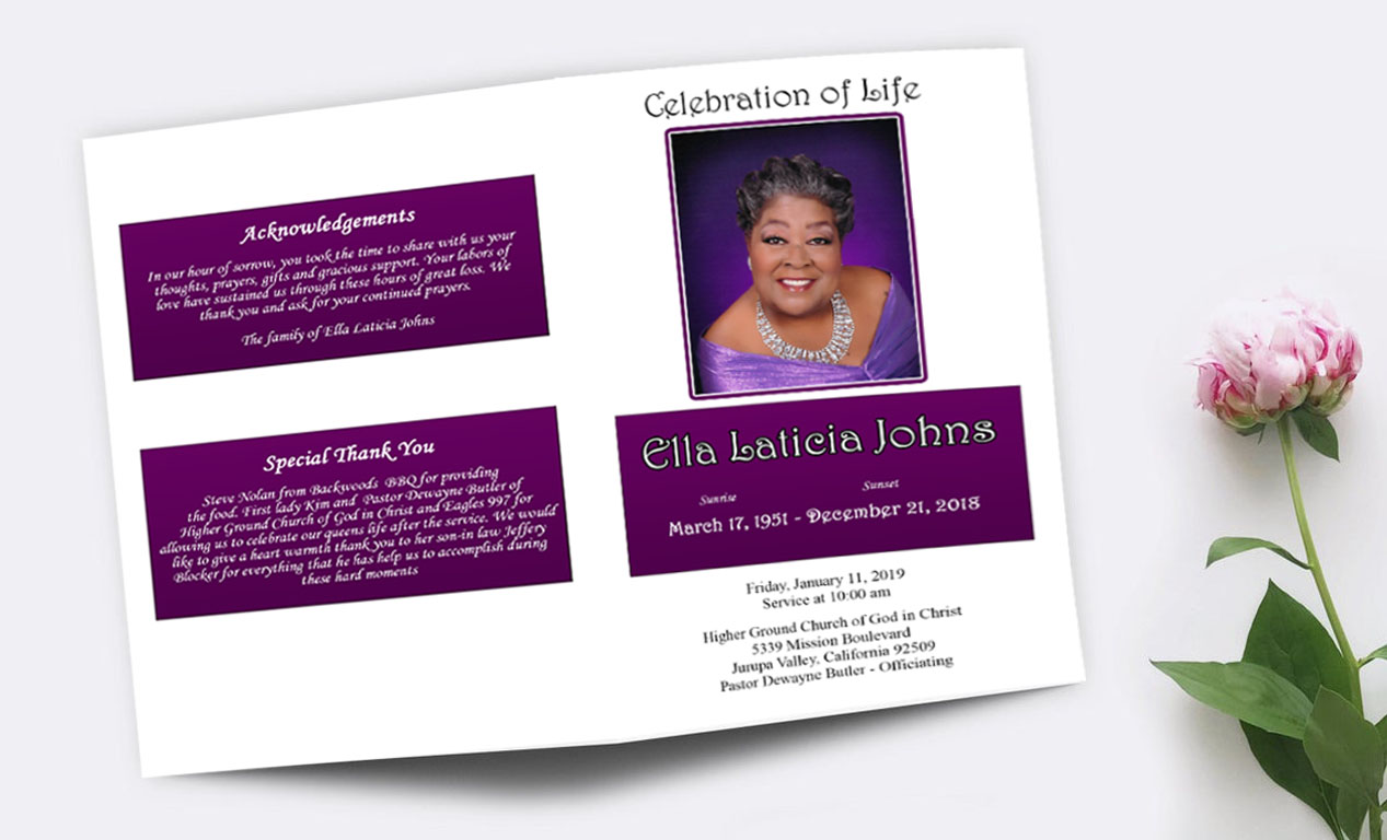 Obituary Pamphlets