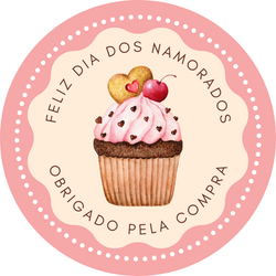 Adesivo para Bolo de Pote Dia dos Namorados
