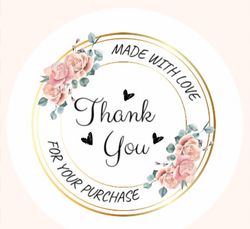 Adesivo de Agradecimento Rosa