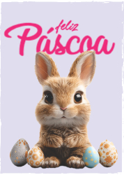 Adesivo Coelho Feliz Páscoa