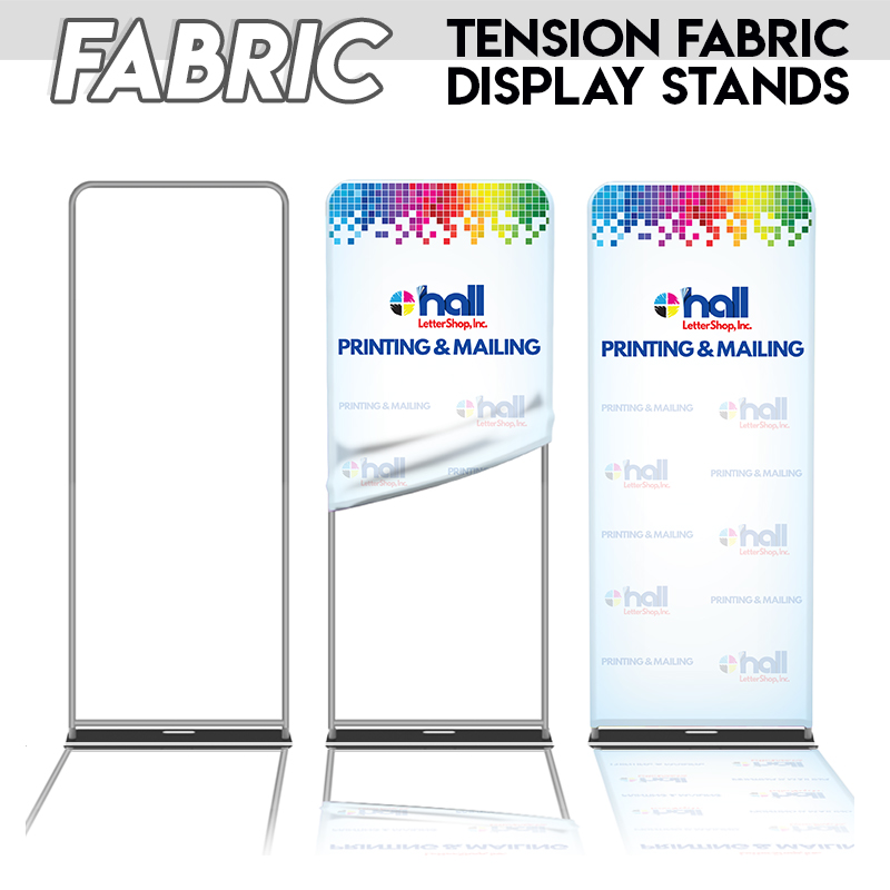 Tension Fabric Banner Display Stands For Trade Events