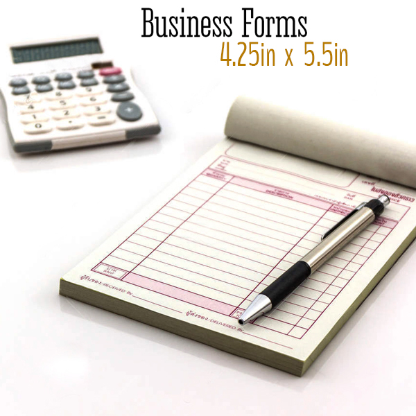 Carbonless Forms - 4.25" x 5.5" - Black Ink - Quick Turn Carbonless Business Forms Half-Page Print