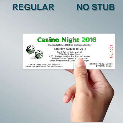 Regular Economy Tickets, No Stub