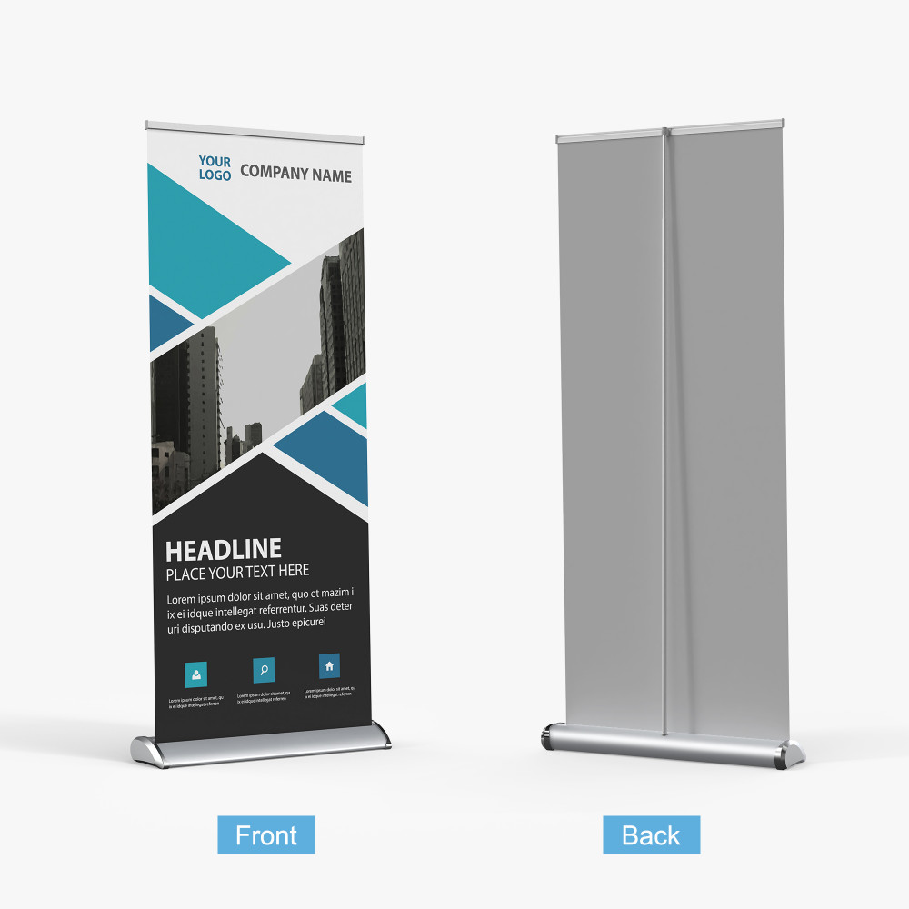 Deluxe 1 side Banner and Stand 2