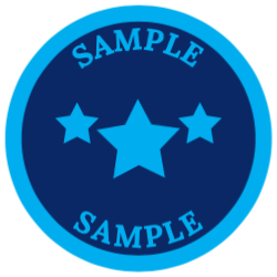 Stars Template Round Text