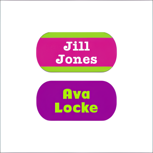 small tag name labels 1” x .5"