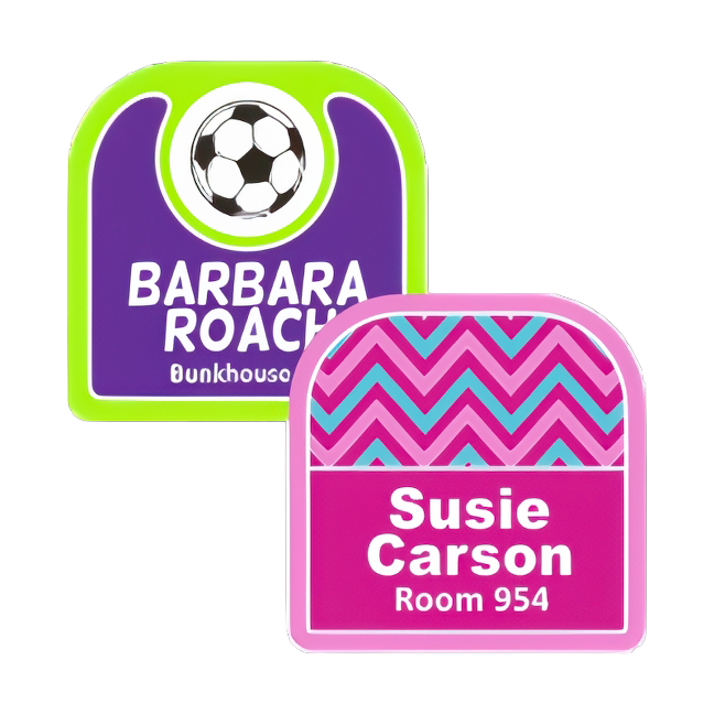Small square name labels 1” x 1"