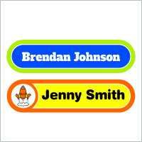 small rectangle name labels 2” x .5"