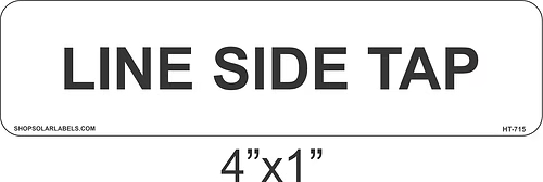 LINE SIDE TAP label 4” x 1"