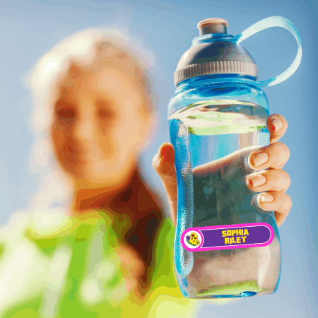small waterbottle name labels
