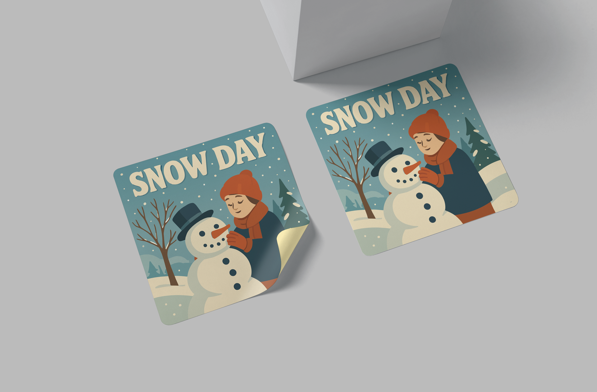 Round Corner Square  Promotional Stickers