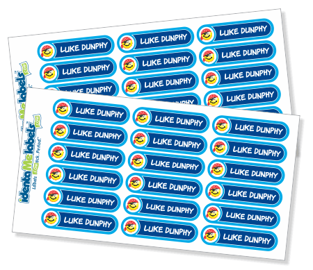 small rectangle name labels sheets