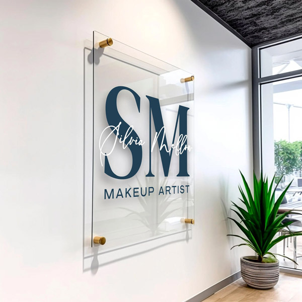 Acrylic lobby sign