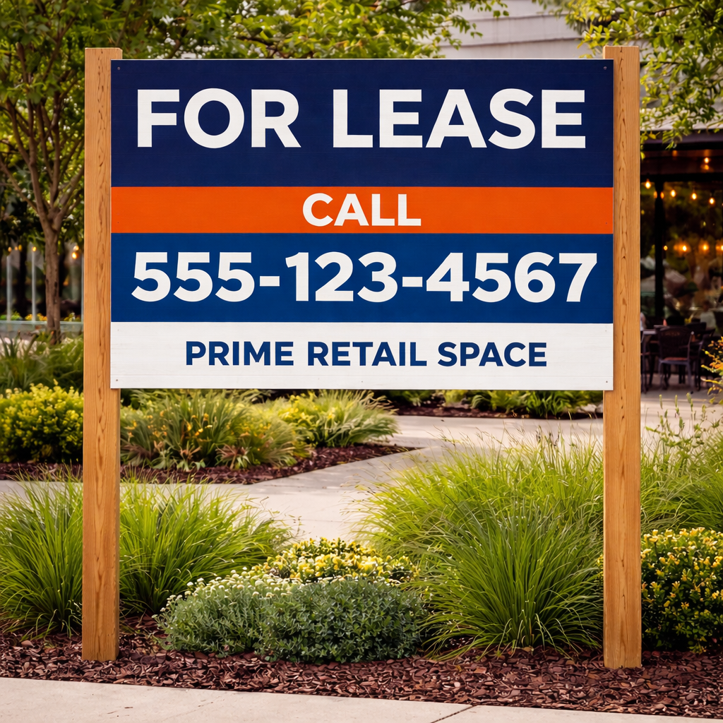 Plywood outdoor sign