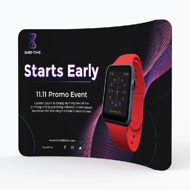 10' 弧形张力展示布架