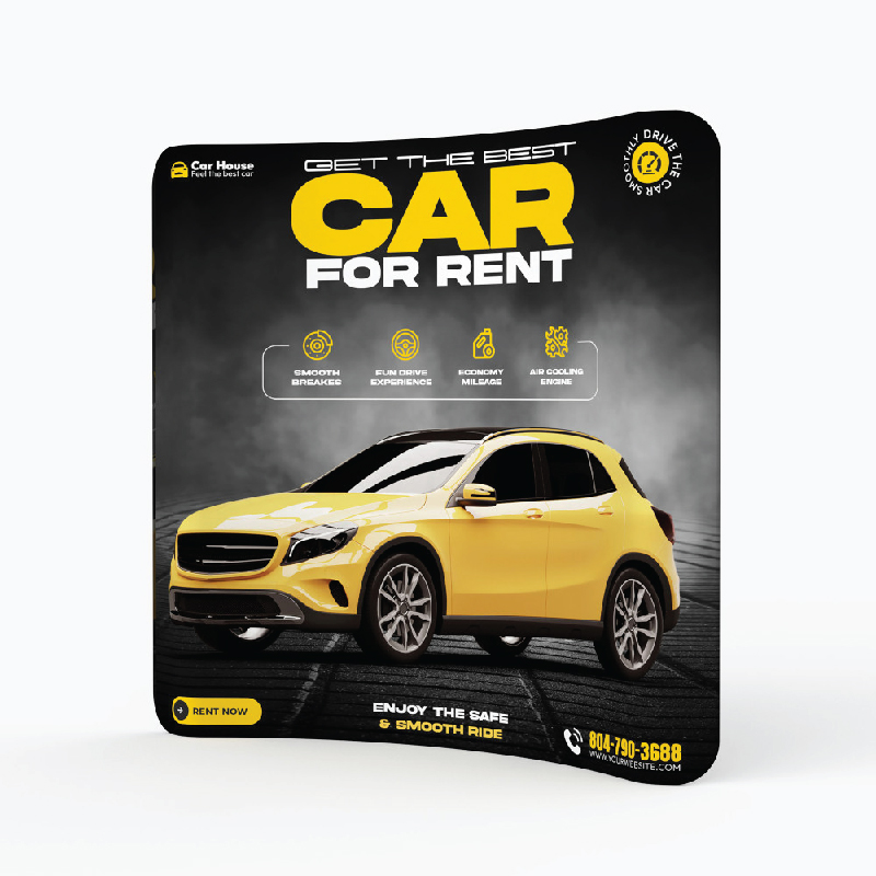 8' 弧形张力展示布架