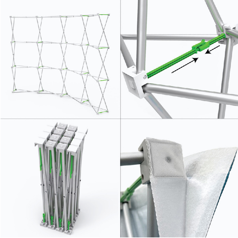 10' Curve Velcro Fabric Pop Up Display 3